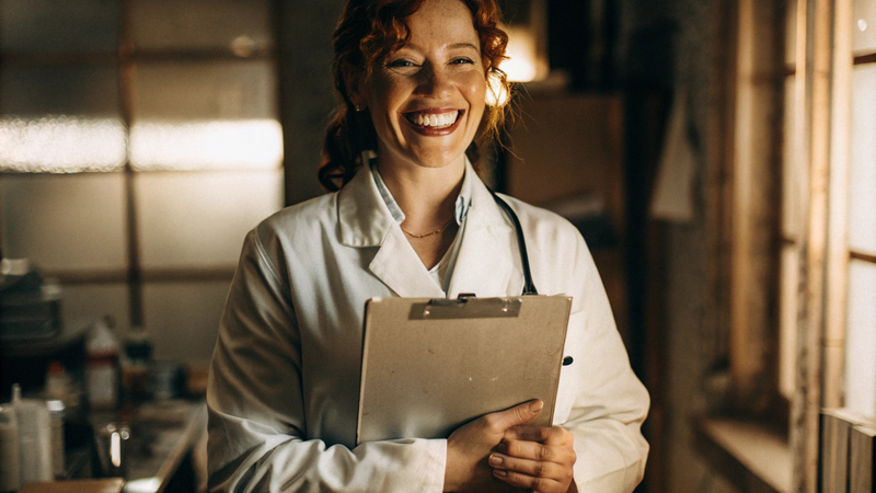 happy clinician